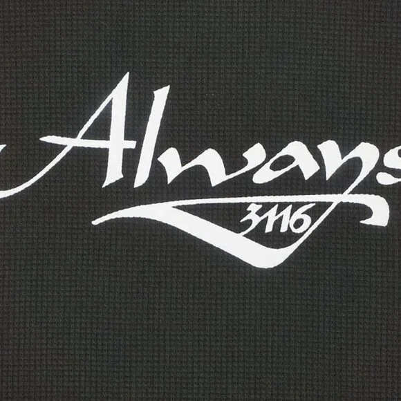 Always Black Simple Lettering Short Sleeve T Shirt
